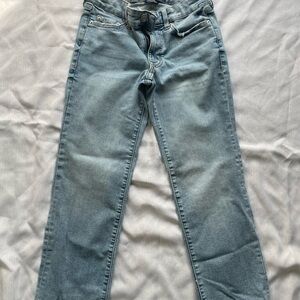Women's Aero Mid rise Straight Crop Jeans, Sz 2 Regular, Light Wash